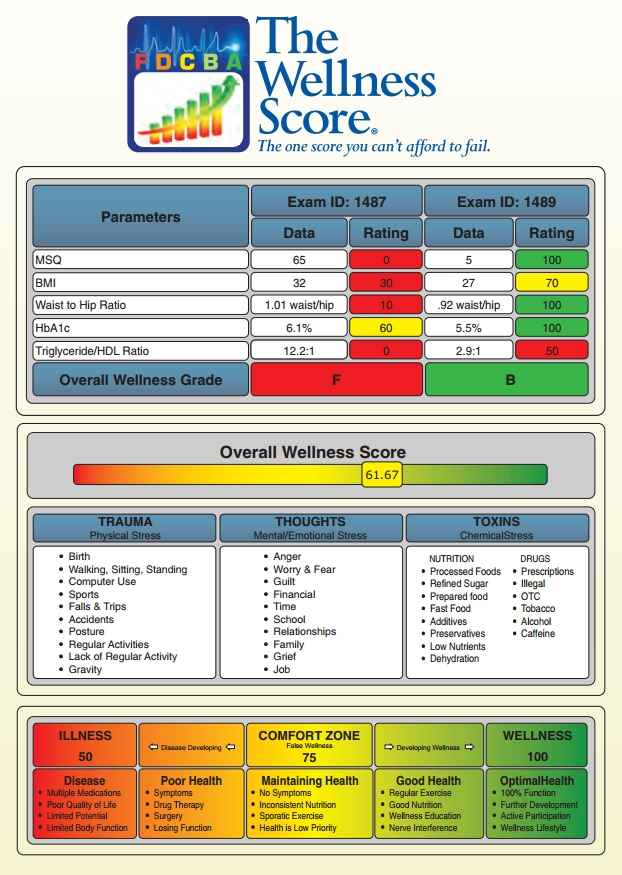 Wellness Score Card